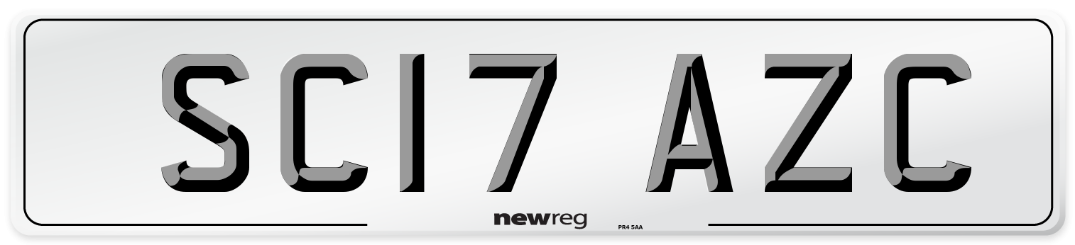 SC17 AZC Number Plate from New Reg